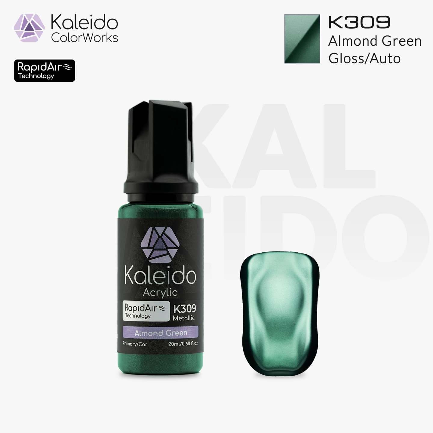 カレイドカラーワークス 水性塗料 K309 アーモンドグリーン 20ml