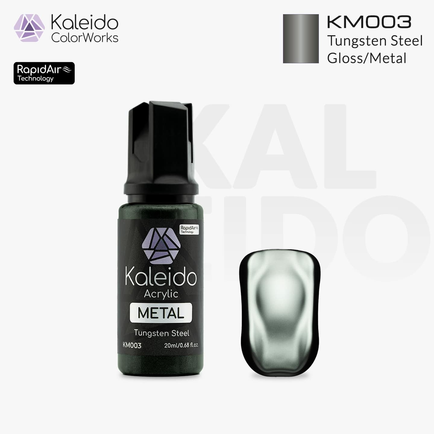 カレイドカラーワークス 水性塗料 KM003 タングステンスチール 20ml