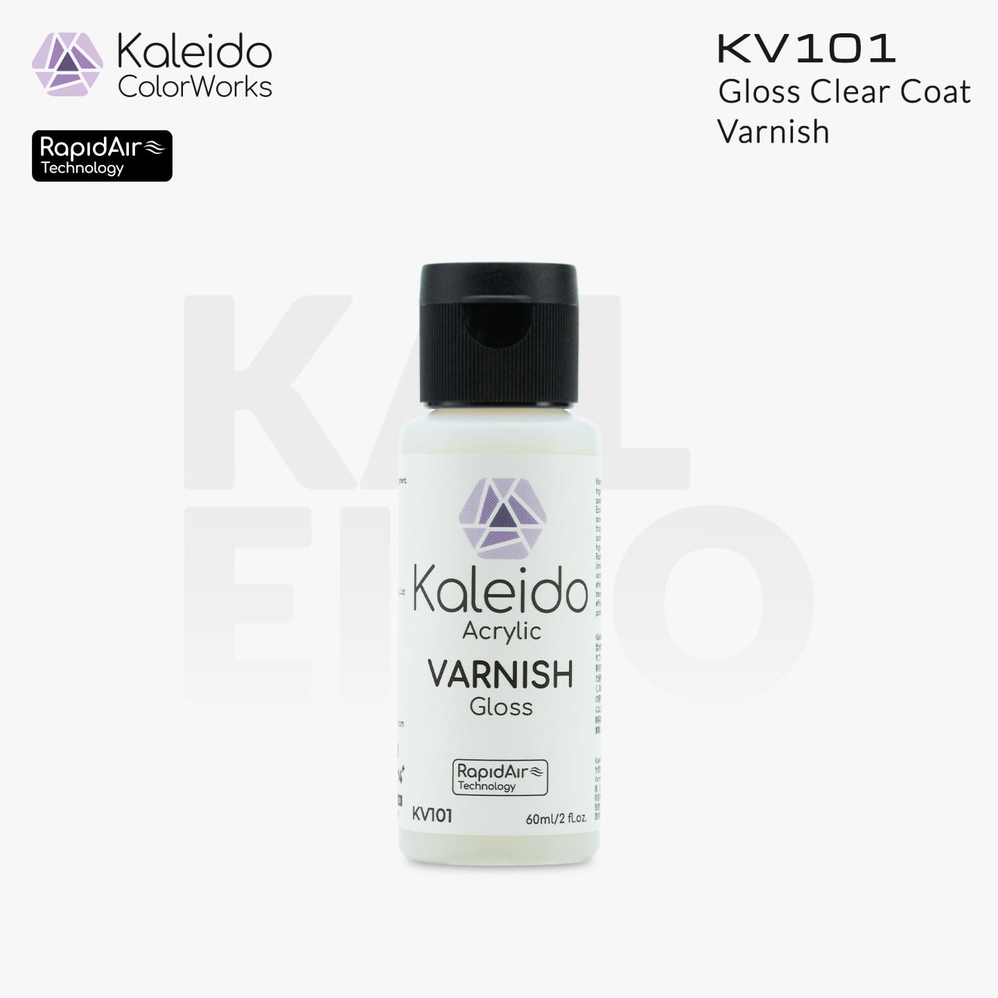 カレイドカラーワークス 水性塗料 KV101 ワニス グロス 60ml