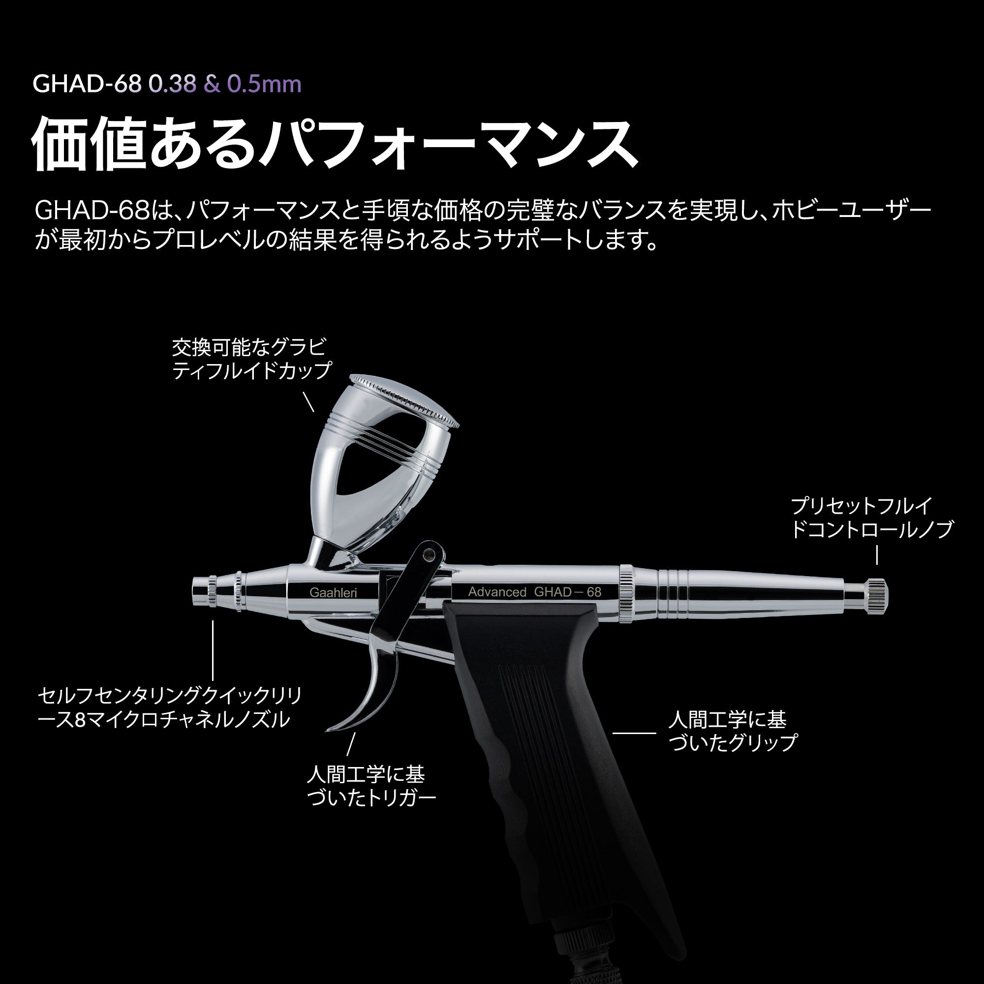 Gaahleri GHAD-68 アドバンスシリーズ エアブラシ – Gaahleri Japan