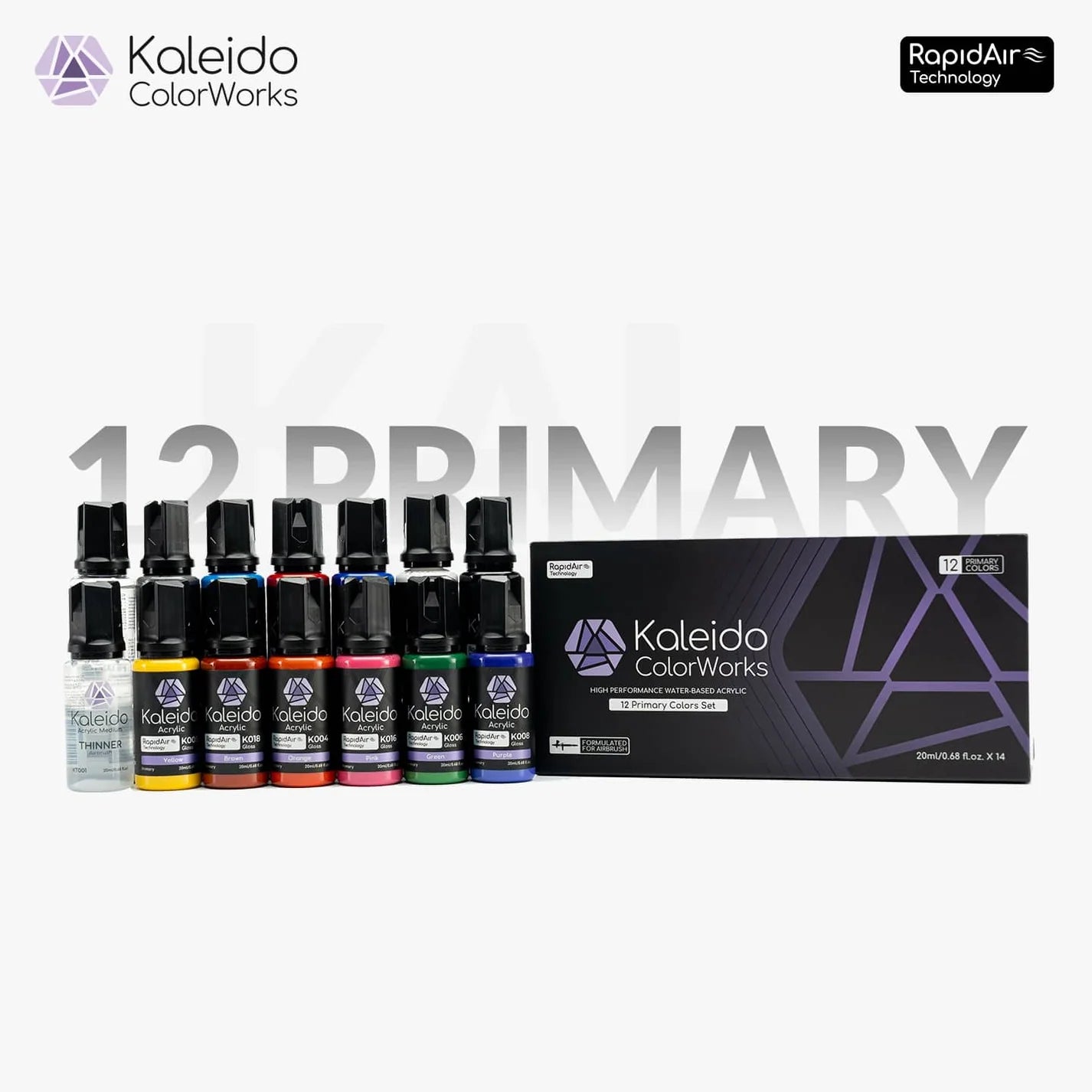 12 Primary Colors Set