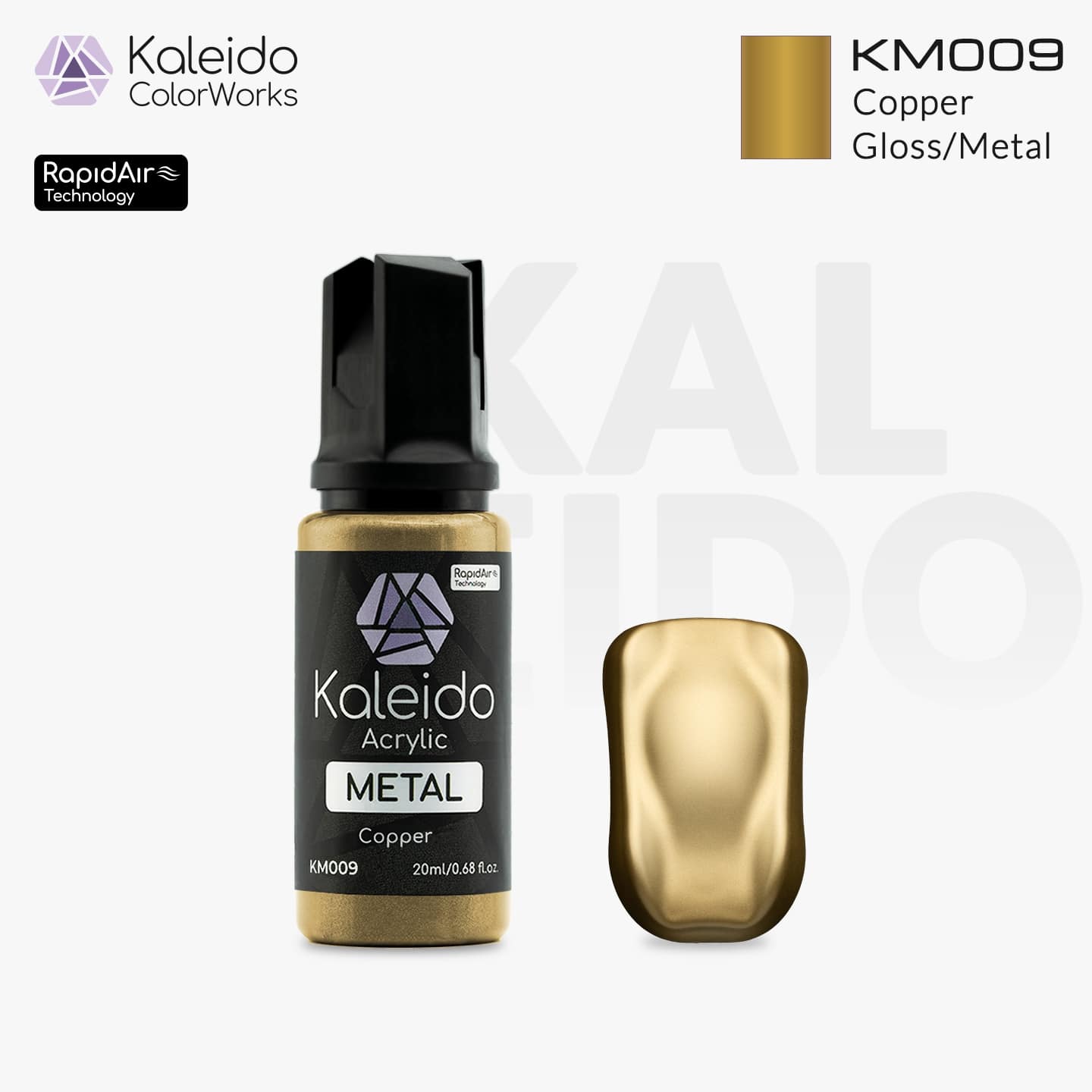 カレイドカラーワークス 水性塗料 KM012 フラッシーゴールド 20ml